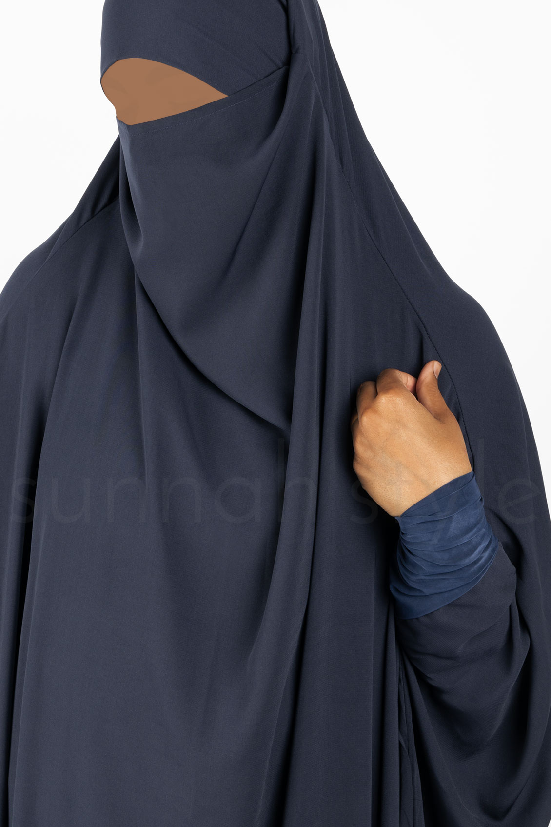 Jilbab bleu online marine